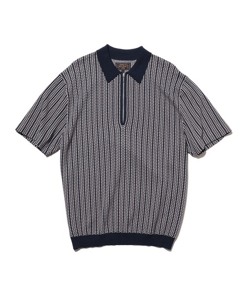 BEAMS PLUS(ビームスプラス)の「Half Zip Knit Polo(ポロシャツ・メンズ・ブラウン/ワイン/ネイビー・X-LARGE/LARGE/MEDIUM/SMALL)」の2枚目の写真