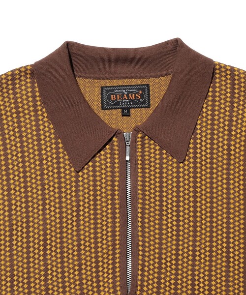 BEAMS PLUS(ビームスプラス)の「Half Zip Knit Polo(ポロシャツ・メンズ・ブラウン/ワイン/ネイビー・X-LARGE/LARGE/MEDIUM/SMALL)」の6枚目の写真