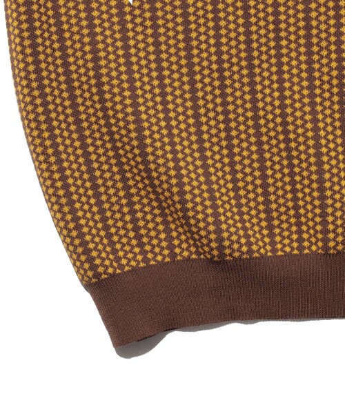 BEAMS PLUS(ビームスプラス)の「Half Zip Knit Polo(ポロシャツ・メンズ・ブラウン/ワイン/ネイビー・X-LARGE/LARGE/MEDIUM/SMALL)」の8枚目の写真