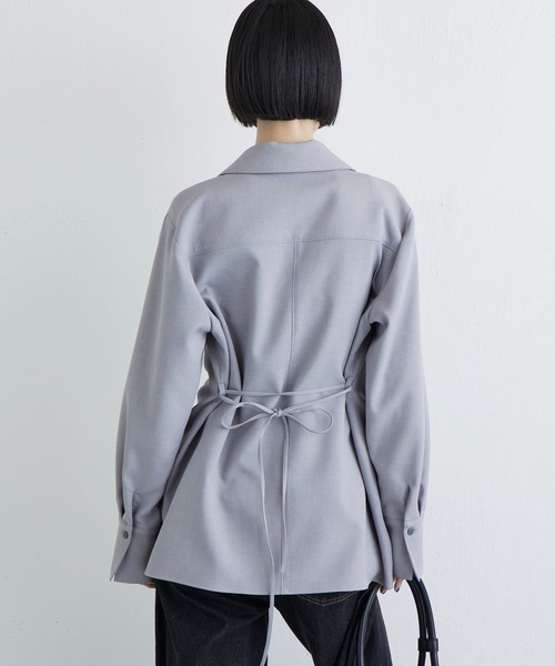 Lui's（ルイス）の「ダブルクロス前ポケットZIPシャツ（シャツ/ブラウス・レディース・グレー/ブラック・FREE）」の19枚目の写真