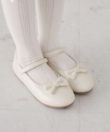 a.v.v（アーヴェヴェ）の「[18/19/20cm]【セレモニー】リボンバレエシューズ（ドレスシューズ）」