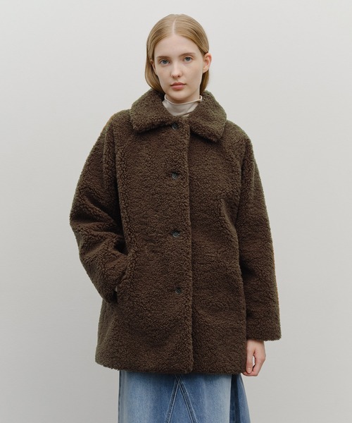MARITHE + FRANCOIS GIRBAUD(マリテフランソワジルボー)の「W MID SHEERING FUR COAT(ブルゾン・レディース・ダークブラウン/アイボリー・MEDIUM/SMALL)」の2枚目の写真