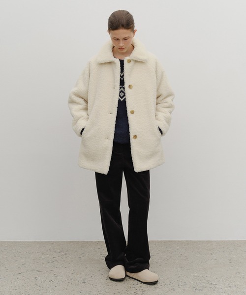 MARITHE + FRANCOIS GIRBAUD(マリテフランソワジルボー)の「W MID SHEERING FUR COAT(ブルゾン・レディース・ダークブラウン/アイボリー・MEDIUM/SMALL)」の12枚目の写真