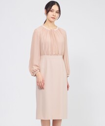 コンパクトダブルクロス シフォンコンビドレス
