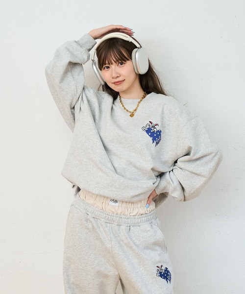 kaoyorinakami（カオヨリナカミ）の「rabbit sweat / ラビットスウェット（スウェット・メンズ・ブラック/グレー・SMALL/MEDIUM/LARGE/X-LARGE）」の6枚目の写真