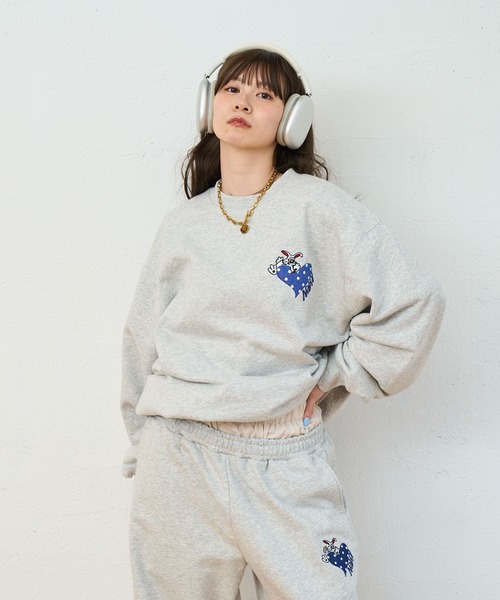 kaoyorinakami（カオヨリナカミ）の「rabbit sweat / ラビットスウェット（スウェット・メンズ・ブラック/グレー・SMALL/MEDIUM/LARGE/X-LARGE）」の5枚目の写真