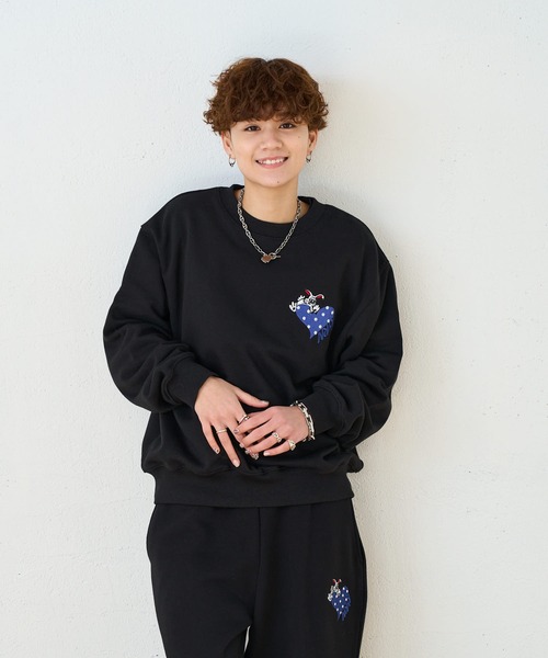 kaoyorinakami（カオヨリナカミ）の「rabbit sweat / ラビットスウェット（スウェット・メンズ・ブラック/グレー・SMALL/MEDIUM/LARGE/X-LARGE）」の3枚目の写真