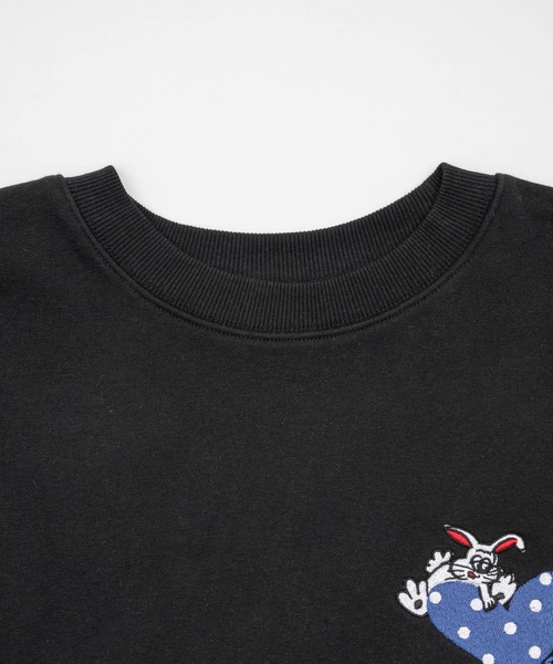 kaoyorinakami（カオヨリナカミ）の「rabbit sweat / ラビットスウェット（スウェット・メンズ・ブラック/グレー・SMALL/MEDIUM/LARGE/X-LARGE）」の17枚目の写真