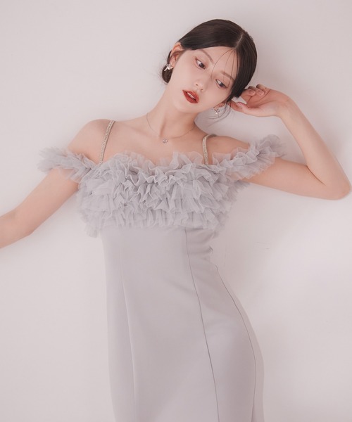 sugar nine(シュガーナイン)の「【ワンピース】ボリュームレースオフショルマーメイドミディアムワンピース(ワンピース・レディース・アイボリー/グレー・LARGE/MEDIUM/SMALL)」の20枚目の写真