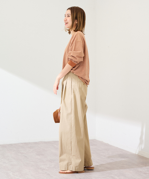 FRAMeWORK（フレームワーク）の「マルチボーダーロンT（Tシャツ/カットソー・レディース・イエロー/ブラウン・FREE）」の4枚目の写真