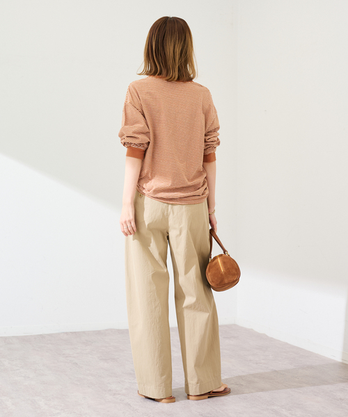 FRAMeWORK（フレームワーク）の「マルチボーダーロンT（Tシャツ/カットソー・レディース・イエロー/ブラウン・FREE）」の5枚目の写真