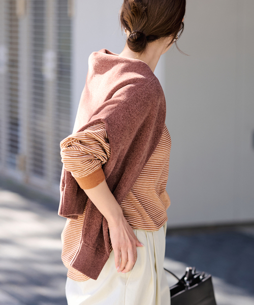 FRAMeWORK（フレームワーク）の「マルチボーダーロンT（Tシャツ/カットソー・レディース・イエロー/ブラウン・FREE）」の17枚目の写真