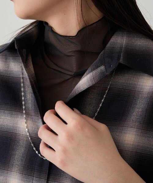 LOUNGEDRESS（ラウンジドレス）の「シアーチュールハイネックプルオーバー（Tシャツ/カットソー・レディース・アイボリー/ブラック/ホワイト系その他/ブラック系その他/グレー・FREE）」の4枚目の写真