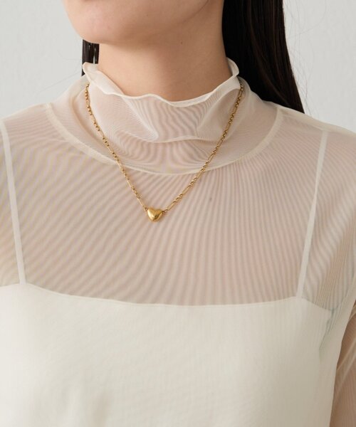 LOUNGEDRESS（ラウンジドレス）の「シアーチュールハイネックプルオーバー（Tシャツ/カットソー・レディース・アイボリー/ブラック/ホワイト系その他/ブラック系その他/グレー・FREE）」の15枚目の写真