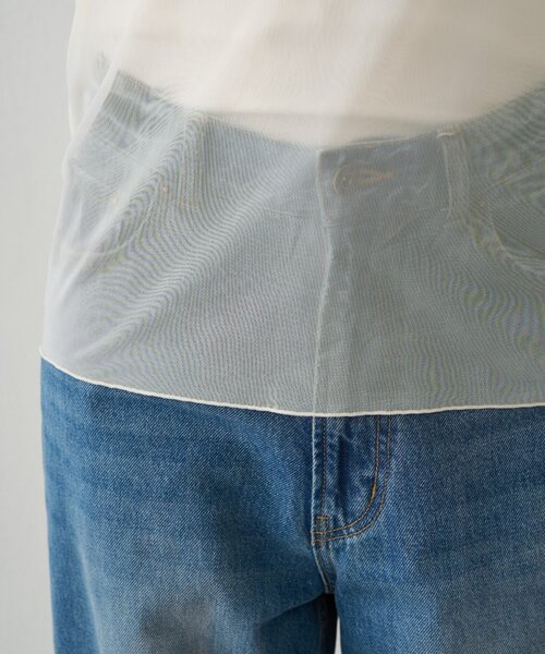 LOUNGEDRESS（ラウンジドレス）の「シアーチュールハイネックプルオーバー（Tシャツ/カットソー・レディース・アイボリー/ブラック/ホワイト系その他/ブラック系その他/グレー・FREE）」の17枚目の写真