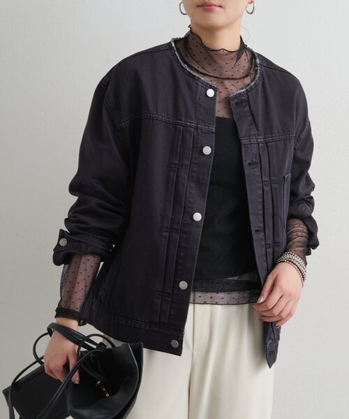 LOUNGEDRESS（ラウンジドレス）の「シアーチュールハイネックプルオーバー（Tシャツ/カットソー・レディース・アイボリー/ブラック/ホワイト系その他/ブラック系その他/グレー・FREE）」の20枚目の写真