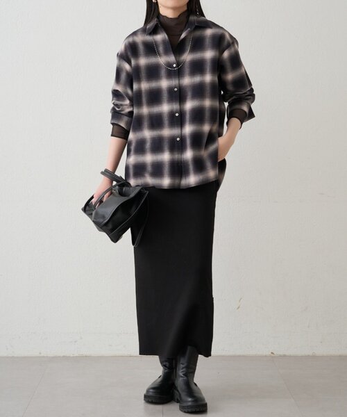 LOUNGEDRESS（ラウンジドレス）の「シアーチュールハイネックプルオーバー（Tシャツ/カットソー・レディース・アイボリー/ブラック/ホワイト系その他/ブラック系その他/グレー・FREE）」の21枚目の写真