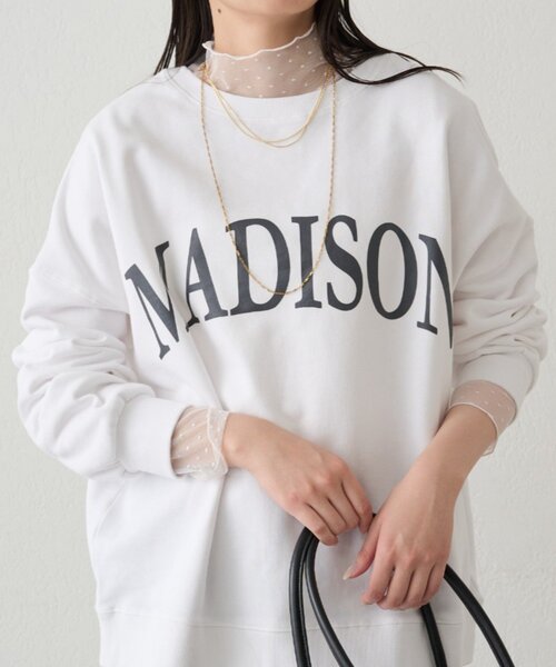 LOUNGEDRESS(ラウンジドレス)の「シアーチュールハイネックプルオーバー(Tシャツ/カットソー・レディース・アイボリー/ブラック/ホワイト系その他/ブラック系その他/グレー・FREE)」の7枚目の写真