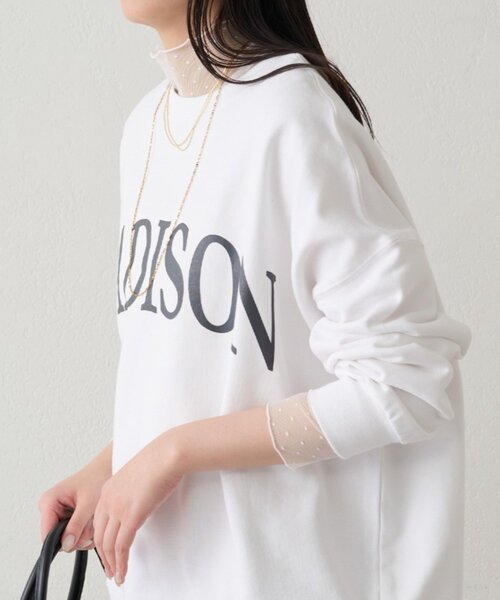 LOUNGEDRESS(ラウンジドレス)の「シアーチュールハイネックプルオーバー(Tシャツ/カットソー・レディース・アイボリー/ブラック/ホワイト系その他/ブラック系その他/グレー・FREE)」の6枚目の写真