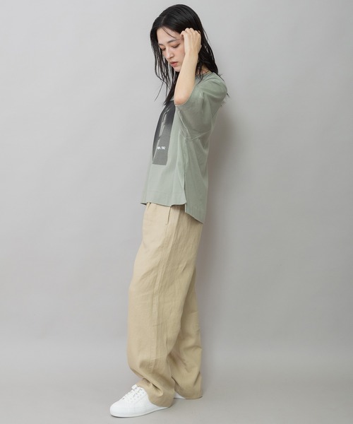 Munich（ミューニック）の「コットンジャージフォトプリントTシャツ（Tシャツ/カットソー・レディース・ホワイト/アイボリー・FREE）」の7枚目の写真