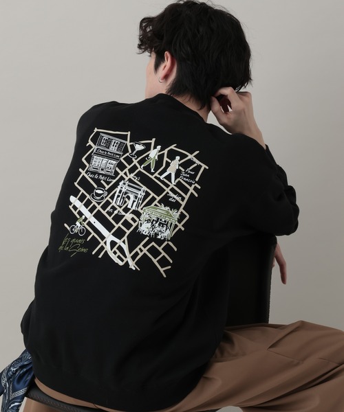 RAGEBLUE(レイジブルー)の「Souvenir Print Sweat Shirts / スーベニアプリントスウェット(スウェット・メンズ・ブラック/ホワイト/グリーン・LARGE/MEDIUM)」の2枚目の写真