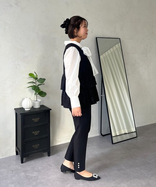 prose verse（プロズヴェール）の「【SAPON】前後2WAYパフスリーブリボンタイブラウス（シャツ/ブラウス・レディース・オフホワイト/ブルー系その他・MEDIUM/LARGE）」の20枚目の写真