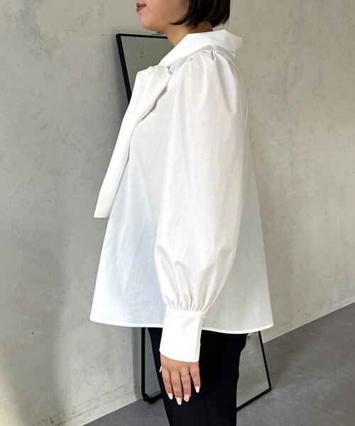 prose verse（プロズヴェール）の「【SAPON】前後2WAYパフスリーブリボンタイブラウス（シャツ/ブラウス・レディース・オフホワイト/ブルー系その他・MEDIUM/LARGE）」の22枚目の写真