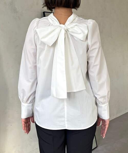 prose verse（プロズヴェール）の「【SAPON】前後2WAYパフスリーブリボンタイブラウス（シャツ/ブラウス・レディース・オフホワイト/ブルー系その他・MEDIUM/LARGE）」の14枚目の写真