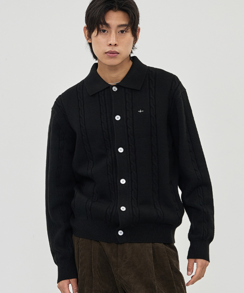 THE-ABON(エイボン)の「エトケーブルカーディガンオートミール(カーディガン/ボレロ・メンズ・オートミール・L/XL)」の2枚目の写真