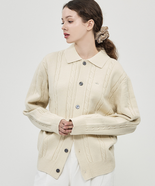THE-ABON(エイボン)の「エトケーブルカーディガンオートミール(カーディガン/ボレロ・メンズ・オートミール・L/XL)」の4枚目の写真