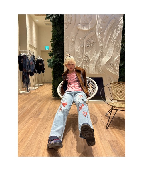 Desigual(デシグアル)の「ミッキー&ミニー グラフィック ハートTシャツ ディズニー(Tシャツ/カットソー・レディース・レッド/ホワイト・S/M/L/XL/XS)」の16枚目の写真