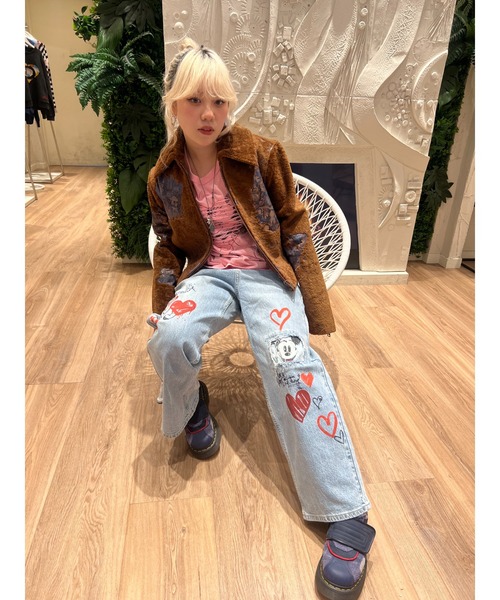 Desigual(デシグアル)の「ミッキー&ミニー グラフィック ハートTシャツ ディズニー(Tシャツ/カットソー・レディース・レッド/ホワイト・S/M/L/XL/XS)」の9枚目の写真