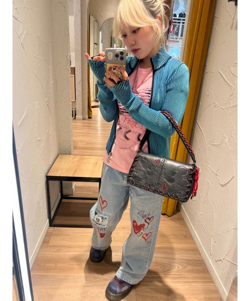 Desigual(デシグアル)の「ミッキー&ミニー グラフィック ハートTシャツ ディズニー(Tシャツ/カットソー・レディース・レッド/ホワイト・S/M/L/XL/XS)」の17枚目の写真