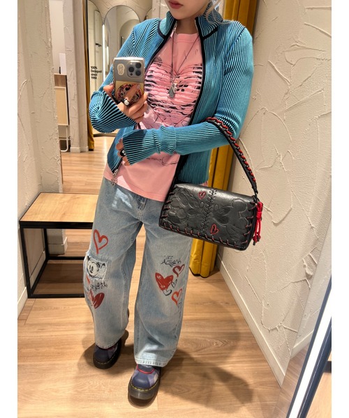 Desigual(デシグアル)の「ミッキー&ミニー グラフィック ハートTシャツ ディズニー(Tシャツ/カットソー・レディース・レッド/ホワイト・S/M/L/XL/XS)」の19枚目の写真