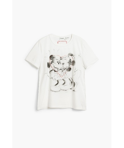 Desigual(デシグアル)の「ミッキー&ミニー グラフィック ハートTシャツ ディズニー(Tシャツ/カットソー・レディース・レッド/ホワイト・S/M/L/XL/XS)」の20枚目の写真