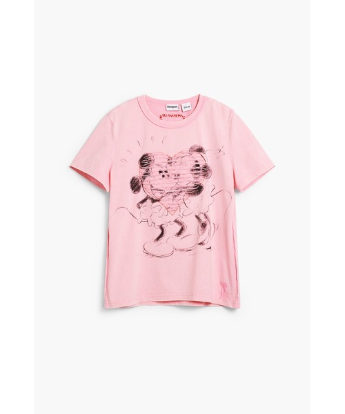 Desigual(デシグアル)の「ミッキー&ミニー グラフィック ハートTシャツ ディズニー(Tシャツ/カットソー・レディース・レッド/ホワイト・S/M/L/XL/XS)」の21枚目の写真