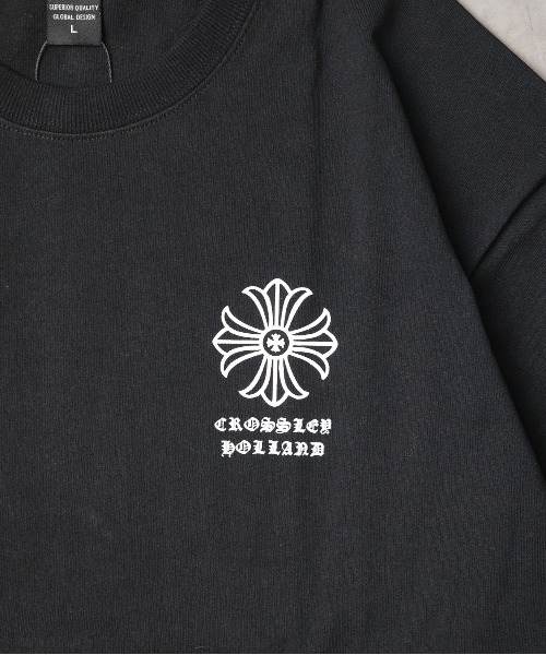 B.I.D.(ビーアイディー)の「《袖プリントロングスリーブTシャツ》(Tシャツ/カットソー・メンズ・ホワイト/ブラック・MEDIUM/LARGE)」の3枚目の写真