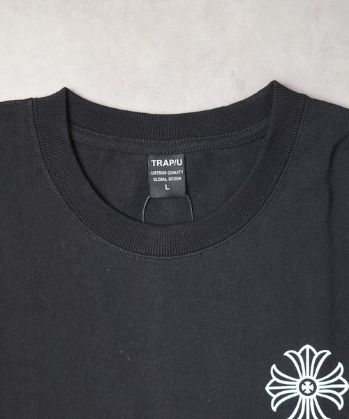 B.I.D.(ビーアイディー)の「《袖プリントロングスリーブTシャツ》(Tシャツ/カットソー・メンズ・ホワイト/ブラック・MEDIUM/LARGE)」の4枚目の写真