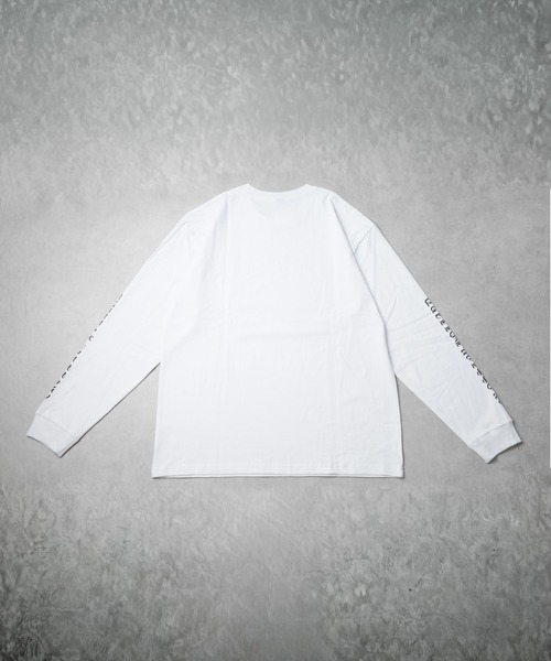 B.I.D.(ビーアイディー)の「《袖プリントロングスリーブTシャツ》(Tシャツ/カットソー・メンズ・ホワイト/ブラック・MEDIUM/LARGE)」の11枚目の写真