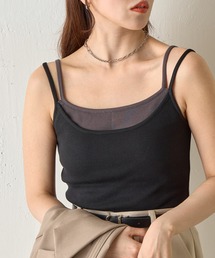 COLONY 2139 | カップ付きレイヤードテレコキャミ(キャミソール)
