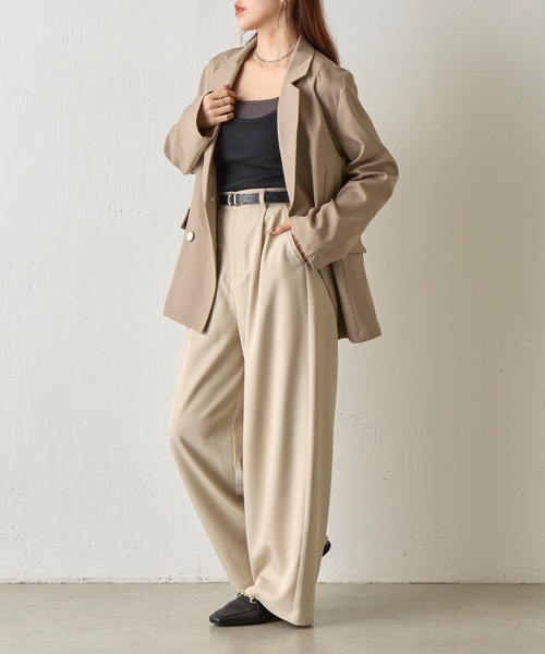 COLONY 2139(コロニートゥーワンスリーナイン)の「カップ付きレイヤードテレコキャミ(キャミソール・レディース・グレー/ブルー/ブラック/ベージュ・FREE)」の10枚目の写真