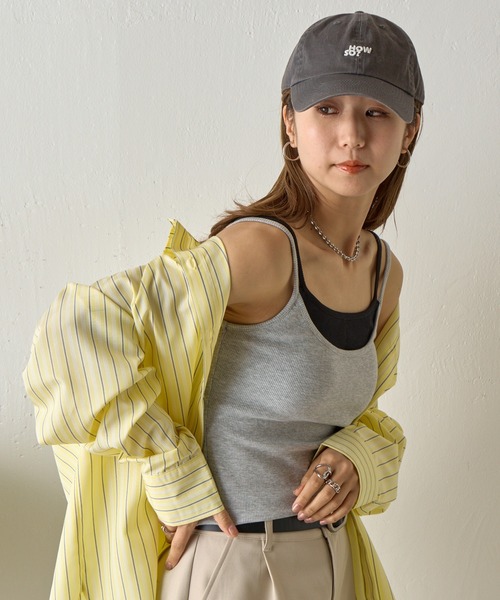 COLONY 2139(コロニートゥーワンスリーナイン)の「カップ付きレイヤードテレコキャミ(キャミソール・レディース・グレー/ブルー/ブラック/ベージュ・FREE)」の17枚目の写真