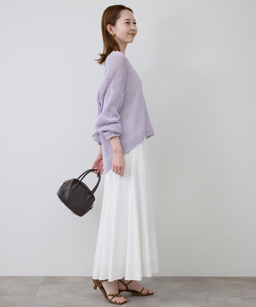 SLOBE IENA（スローブイエナ）の「ナイロンワッシャー切り替えギャザースカート（スカート・レディース・ブラック/ホワイト/ベージュ・FREE）」の16枚目の写真