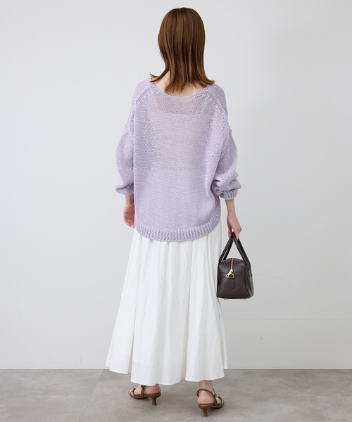 SLOBE IENA（スローブイエナ）の「ナイロンワッシャー切り替えギャザースカート（スカート・レディース・ブラック/ホワイト/ベージュ・FREE）」の17枚目の写真