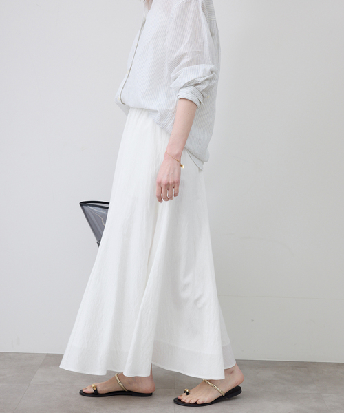 SLOBE IENA（スローブイエナ）の「ナイロンワッシャー切り替えギャザースカート（スカート・レディース・ベージュ/ブラック/ホワイト・FREE）」の20枚目の写真