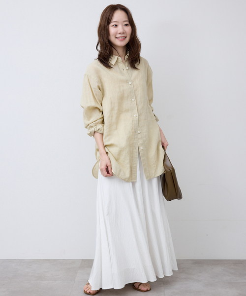 SLOBE IENA（スローブイエナ）の「ナイロンワッシャー切り替えギャザースカート（スカート・レディース・ベージュ/ブラック/ホワイト・FREE）」の22枚目の写真