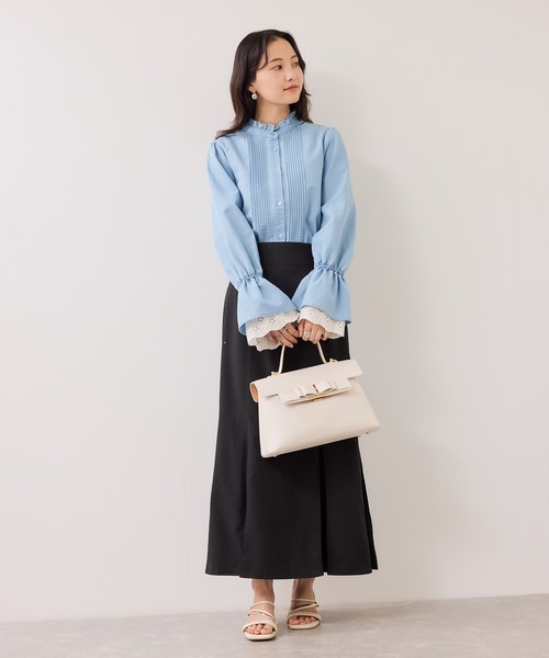 VIS（ビス）の「リボンベルトワンハンドルバッグ/軽量・2WAY（ハンドバッグ・レディース・ベージュ/ブラック/オフホワイト・FREE）」の12枚目の写真