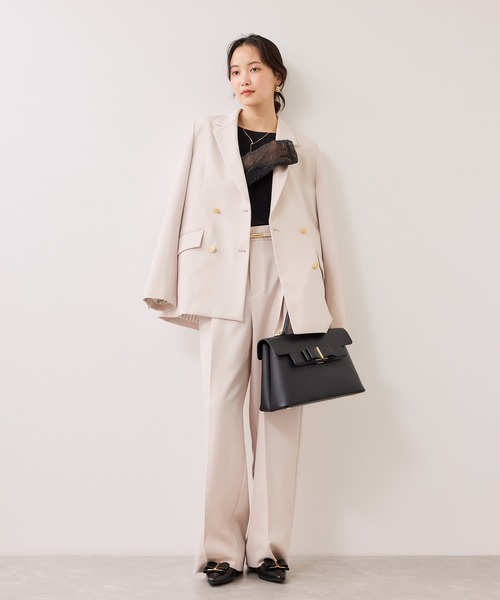 VIS（ビス）の「リボンベルトワンハンドルバッグ/軽量・2WAY（ハンドバッグ・レディース・ベージュ/ブラック/オフホワイト・FREE）」の14枚目の写真