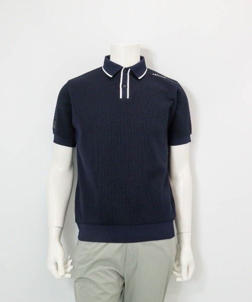 サーマルポロシャツS URBAN RESEARCH ROSSO MEN ポロシャツ ダブルフェイスサーマル