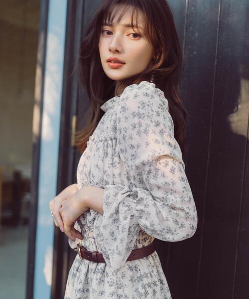 PROPORTION BODY DRESSING（プロポーションボディドレッシング）の「シアーシャーリングワンピース / 1216140204（ワンピース・レディース・ネイビー/ベージュ/オフホワイト・SMALL/MEDIUM/P/S）」の5枚目の写真